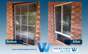 Sliidng Window - Bronze Double Hung = Magnolia SF over F with Fly Screen - Sliding Window Installation Perth